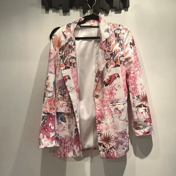 Shein Floral Blazers SHEIN Jackets Coats Shein Floral Print Single - Main Image